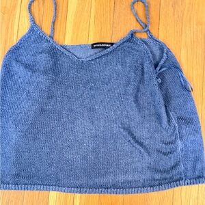 Elegant Blue Knit Camisole